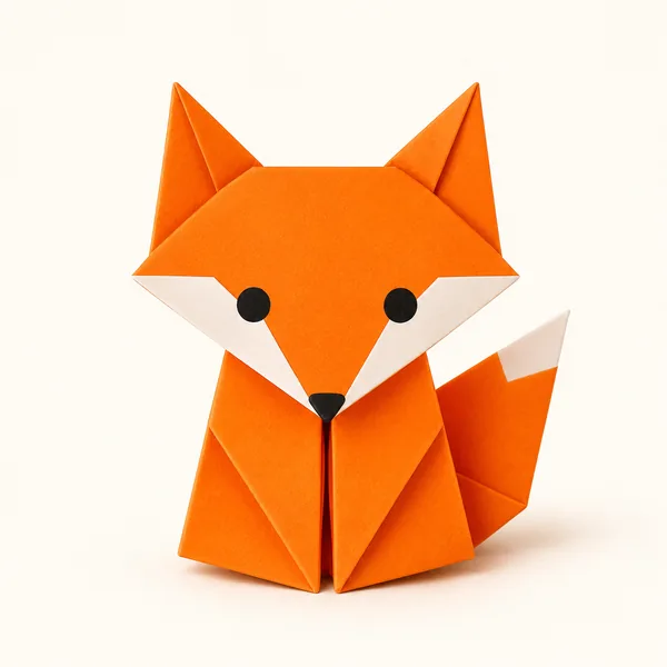 Origami de raposa
